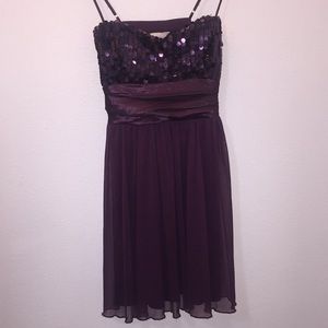 purple dress; sequence top
